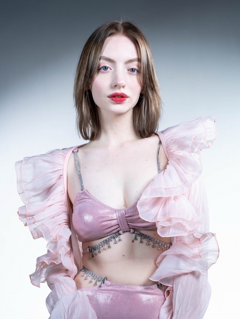 Enchanted Pink Rhinestone Bikini Set