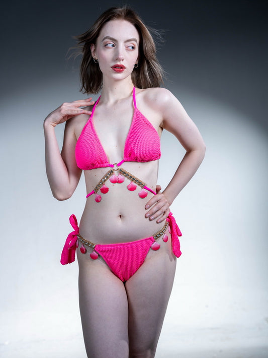 Pink Bliss Bikini with Shell Accents